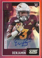 2020 Score #380 Eno Benjamin Auto Autograph Red Zone 17/20 Chargers