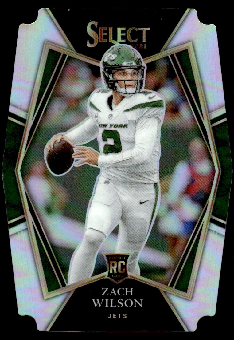 2021 Panini Select Premier Level Silver DIe Cut Zach Wilson Rookie New York Jets