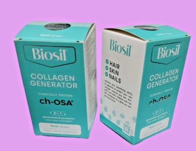 ch-OSA BioSil  Advanced Collagen Generator, 0.5 fl oz (15 ml),  2 PACK Exp 08/26