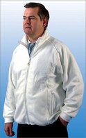 Emsmorn Bowlswear Bowls Clothing Ow-flj White Unisex Zipped Fleece Jacket Emsmorn Bowlswear Bowls Clothing Ow-flj White Unisex Zipped Fleece Jacket