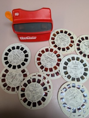Vtg View-Master 3D Viewer 21 Movie Reels Disney Romper Room Cabbage Patch Bambi