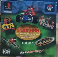 PS1 Pizza Hut Powered PlayStation Demo Game Disc 1 Tested Working Ape Escape EUC