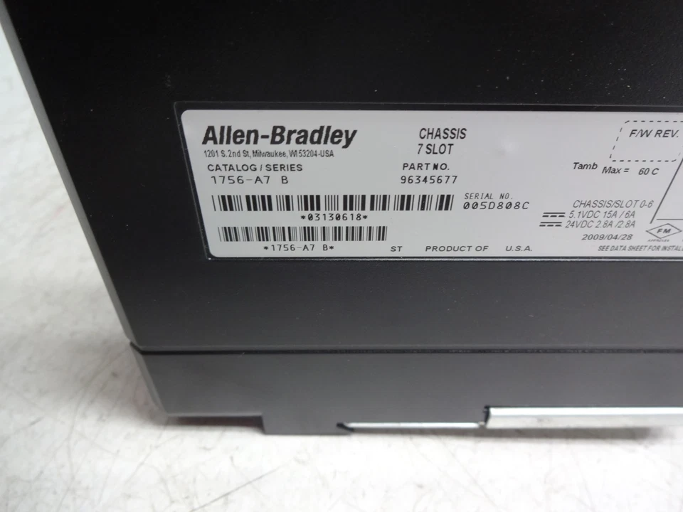 Bastidor de chasis Allen Bradley 1756-a7 7 ranuras Foto 2 de 4