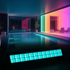 2pcs LED Wash Light Wall Washer Light Dimmable Wall Washer Lamp with Remote