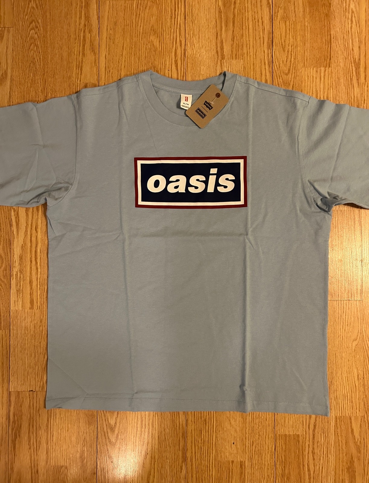 Oasis Levi's Light Blue Band T Shirt Size XL (Rare Sold Out Size) image 5