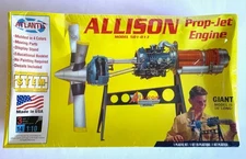 Sealed NIB Atlantis Allison Model 501-D13 Prop-Jet Engine 1/10 Model Kit H1551