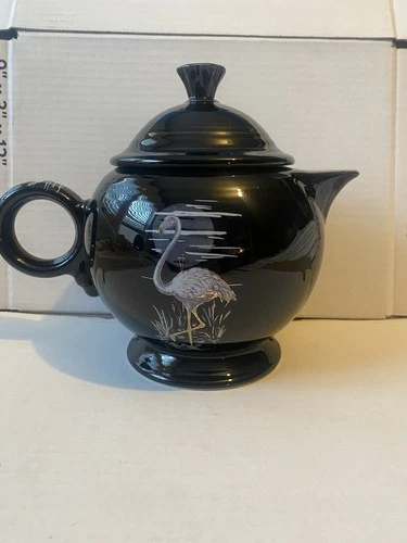 Fiestaware Moon Over Miami Black Teapot. Beautiful Piece Never Used  No Box