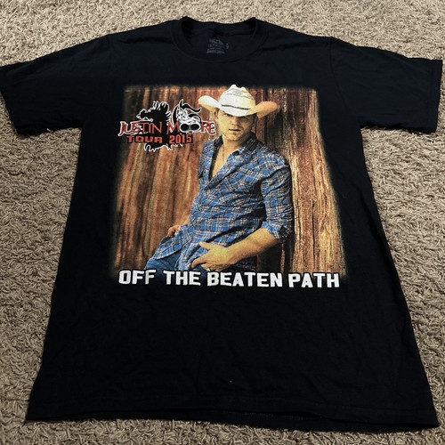 Justin Moore Off The Beaten Path Tour 2015 Size Small Black T-Shirt Country - Picture 1 of 5
