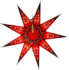 Lantern Lampshade 9 Pointed Paper Star Light Shades Large 60cm Star Hanging D...