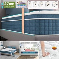 12  Memory Foam Mattress Sprung 3ft Single 4ft6 Double 5ft King 6ft S King