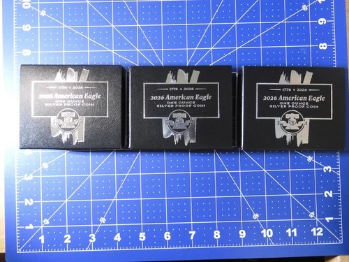 1776-2026 W Proof American Silver Eagle 250 Anniv Liberty Bell Privy 26EA Qty 3