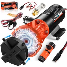 RV Macerator Pump 12V,Portable Macerator Waste Pump,12GPM Suction 3.2 feet Li...