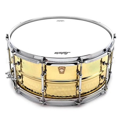 Ludwig LB422BKT Supraphonic Hammered Brass Snare Drum 14x6.5 w/Tube Lugs
