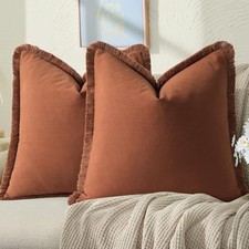 Pillow Covers 20x20 Set of 2 Throw Pillow Covers 20" x 20" Pack of 2 Rust