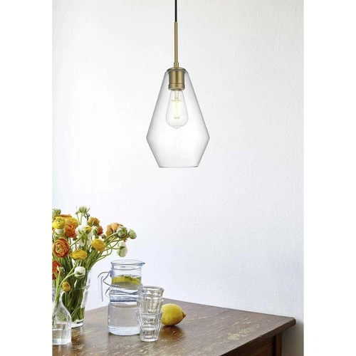 Living District LD2260SG Gene 1 Light 7 inch Satin Gold Pendant Ceiling Light - Picture 10 of 10