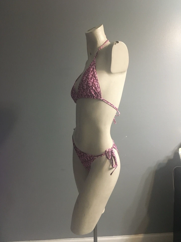 Christian Dior Burgundy Two Pieces  Bikini Suit Size X-Large - Image 2 of 4