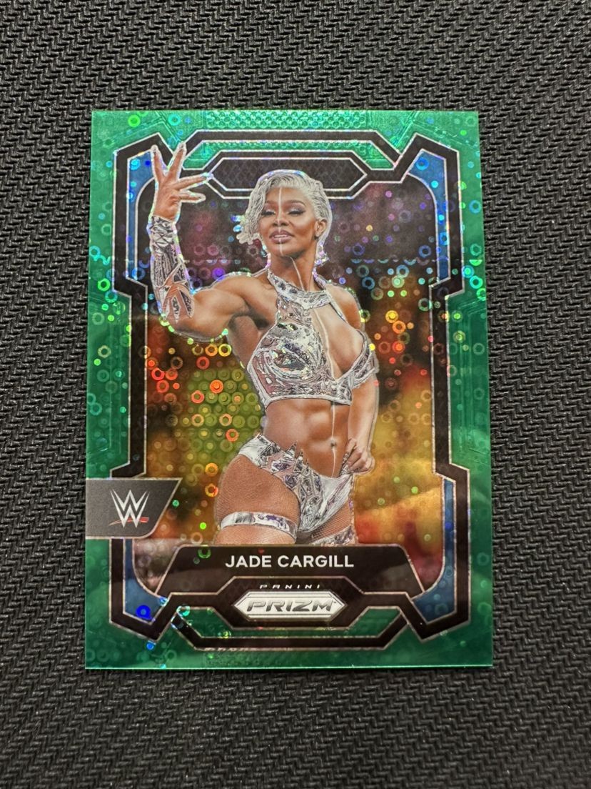2024 WWE Prizm Jade Cargill H2 Undercard Green Disco Prizm #/49 SSP A307