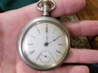 Antique WALTHAM Men's Pocket Watch 15 Jewels Silverode Case For Parts or Repairs