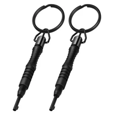 2 Pack Round Swivel Key Universal Cuff Detachable Keyring Security Police Gear