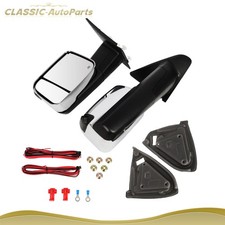Pair Tow Mirrors For 02-08 Dodge Ram 1500 2500 Chrome Power Heated Turn Signal Pair Tow Mirrors For 02-08 Dodge Ram 1500 2500 Chrome Power Heated Turn Signal