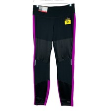 New Champion DuoDry Leggings Black Pink Cold Weather Active Pants Women's L