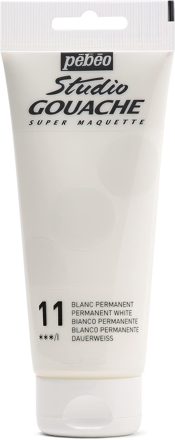 PEBEO 100 ml Studio Gouache, Permanent White, 290011