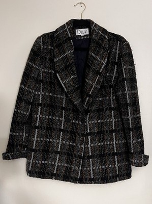 Dluv Pea Coat Women s 13/34 Black Gray Brown Vintage