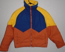Vintage Sportcaster Blue Goose Down Jacket USA Full Zip youth Large