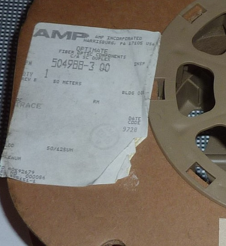 504988-3 AMP Optimate Fiber Optic Cable Assy 50 meters with SC Connectors - Picture 2 of 3