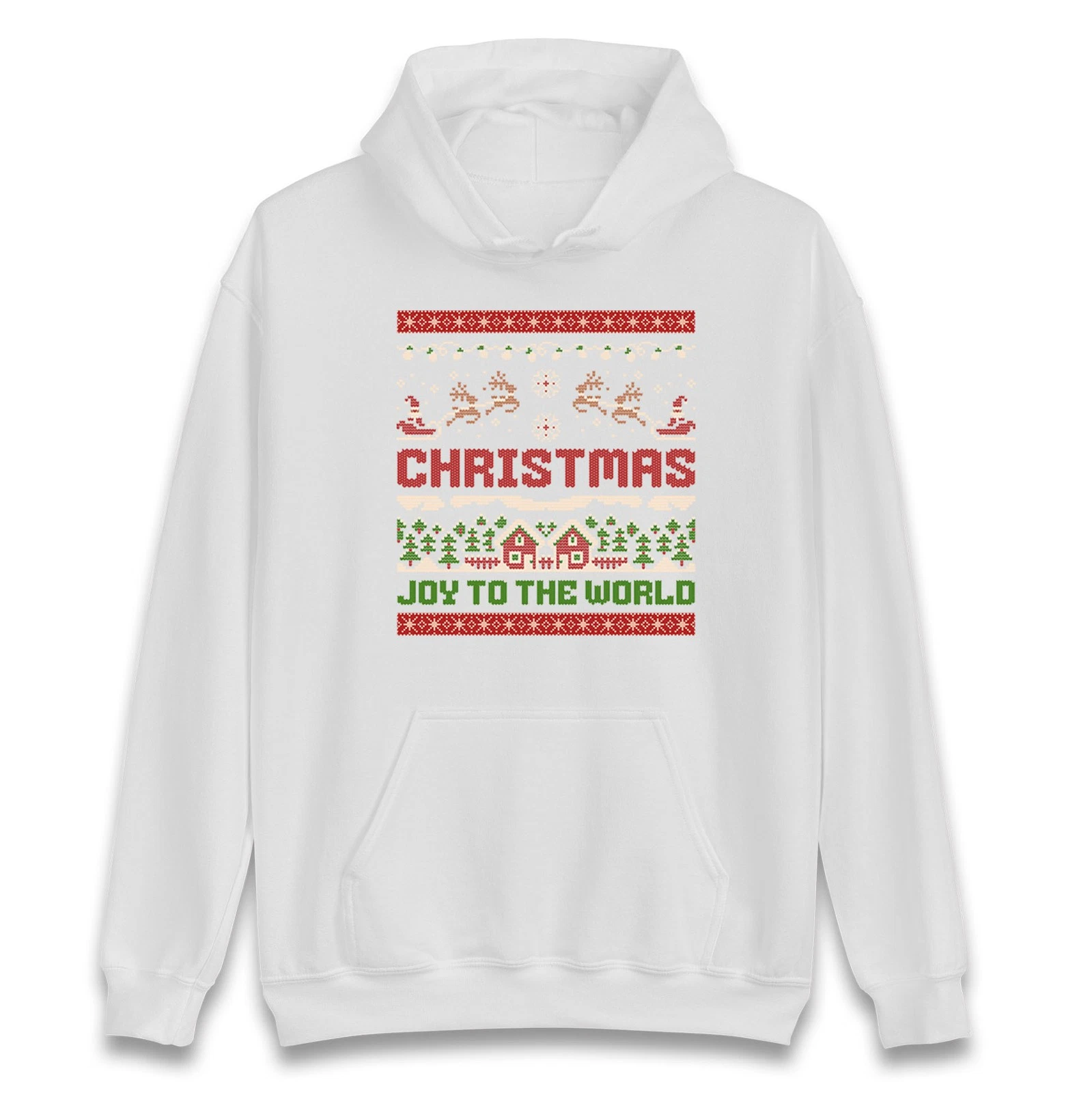 Christmas Joy to the World Christmas Hoodie, Xmas Festive Funny Christmas Hoodie