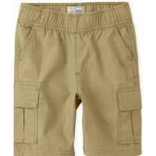 The Childrens Place Boys Shorts Sz 16 Tan Pull-On Cargo Utility Gorpcore Prep