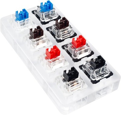 Mechanical Switch Tester (8 Switches) Acrylic MX Testing Tool Red, Size: 8 Key