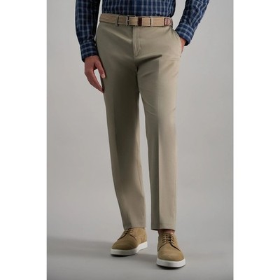 Haggar Men's Iron Free Premium Khaki Straight Pants Sand Size 40x30