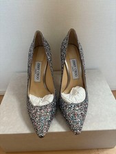 Jimmy Choo Glitter Pointed Toe Pumps EU 36 Stiletto Heels Made in Italy Used JP