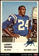1961 Fleer #32 Lenny Moore Colts HOF Penn St 5 - EX