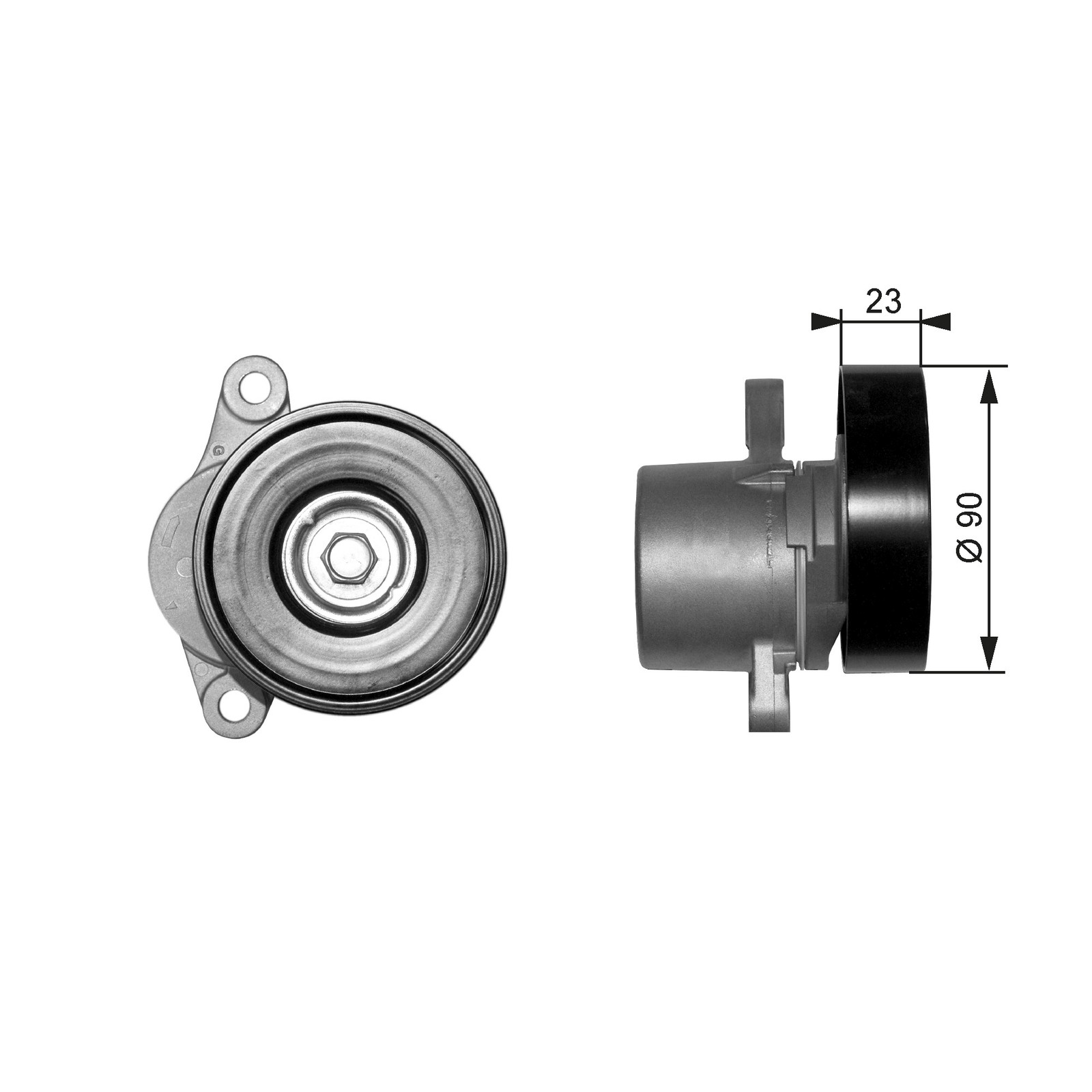 GATES-OE T38156 Belt Tensioner, V-ribbed belt for CHEVROLET,SUZUKI