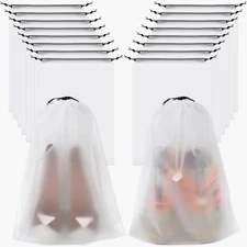 18 Pack Shoe Bags - 11.8in x 15.7in, Storage Bags for Packing, Travel Essentials