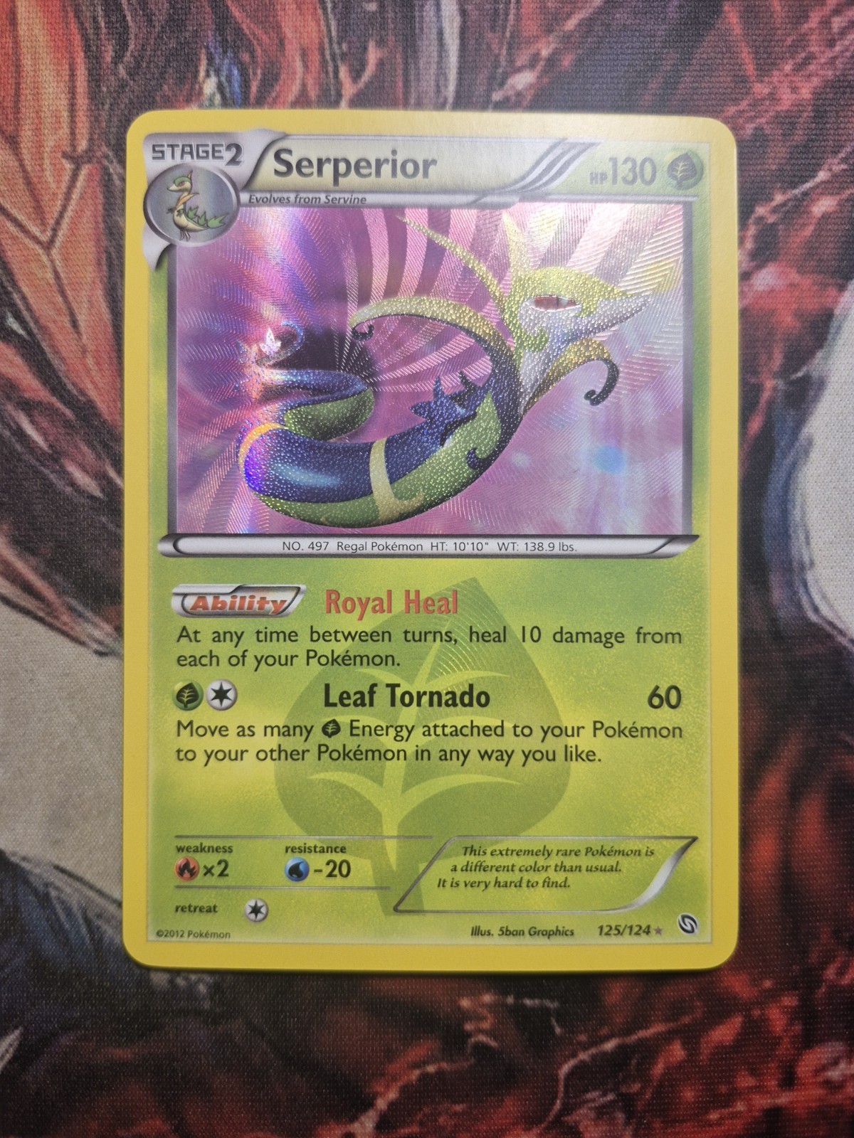 Serperior 125/124 - Pokemon Dragons Exalted Black & White - Secret Rare - NM