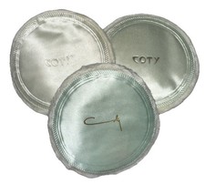 3 vintage COTY velour powder Puffs classic ro...