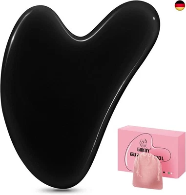 GUKOY Gua Sha Steine Gesichts Jade Guasha Board Massage Tool Heart Shape Jade für