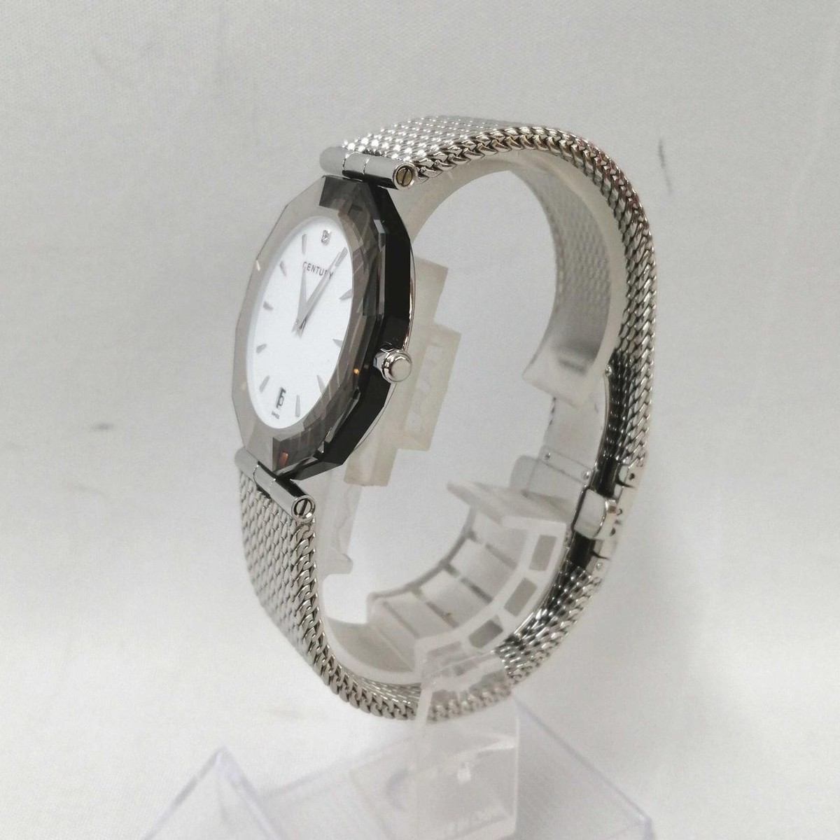◎12982 CENTURY 617.41.S.50.10SM4 TIMEGEM Century Stainless Steel Time Gem Quartz Watch, Unisex, New