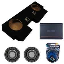 Harmony HA-F104 10" SVC Sub + Memphis SRX750D.1 Amp + ASC Dual 10" Subwoofer Box