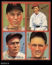 1935 Goudey 4-in-1 Reprint #8 Billy Werber G Red Sox 8 - NM/MT