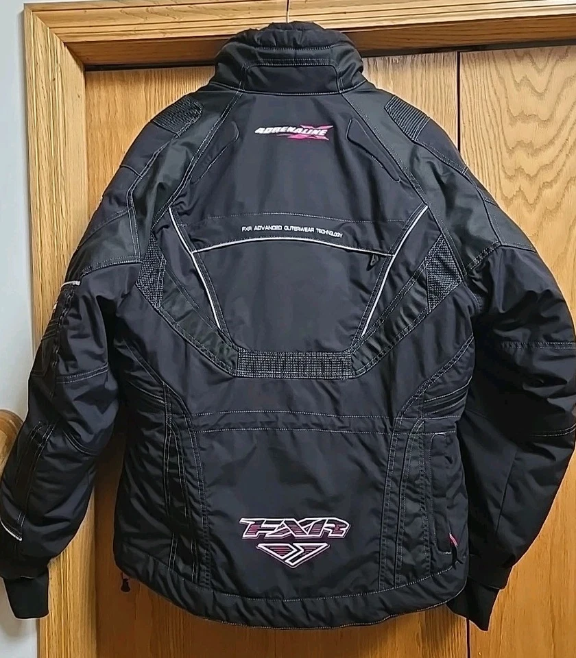 FXR Racing Womens Adrenaline  Insulated 3 In 1 Snowmobile Jacket-Black EUC Sz 12 - Image 4 of 4