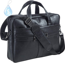 Men'S Leather Messenger Bag, Laptop Briefcase Business Satchel Computer