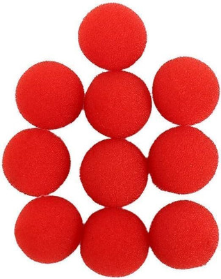 10 Pcs Red Soft Sponge Balls - Mini Comedy Trick Props (2.5Cm)