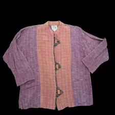 Veranda Wear Cardigan women's S/M top art to wear handwoven cotton. read!