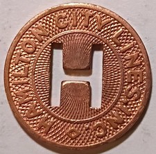 Hamilton, Ohio - Hamilton City Lines, Inc. One Fare Transit Token OH 385 B