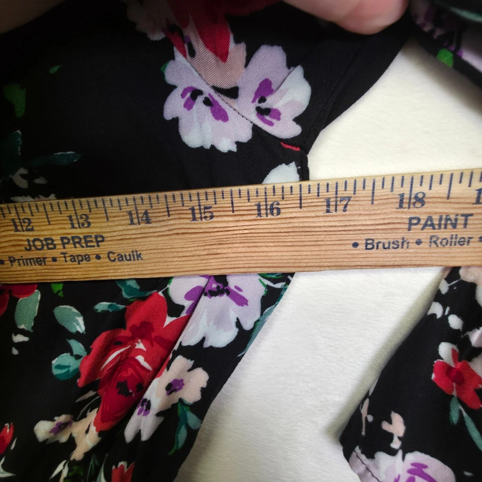 Детский комбинезон Abercrombie 11/12 черный с широкими штанинами цветочный укороченный летний наряд курортный - Изображение 4 из 4