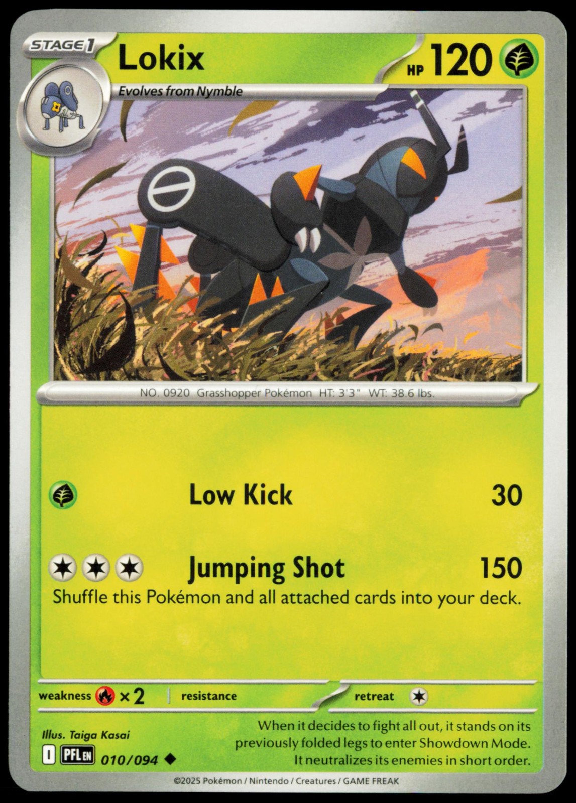 Lokix 010/094 Uncommon Phantasmal Flames NM Pokemon PFL